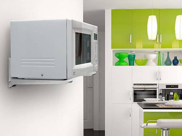 Как повесить микроволновку на стену: выбор места на кухне