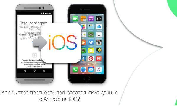 Перенос программ и других данных с android на iphone