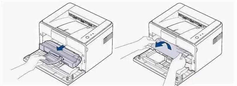Как устранить замятие бумаги в принтере?