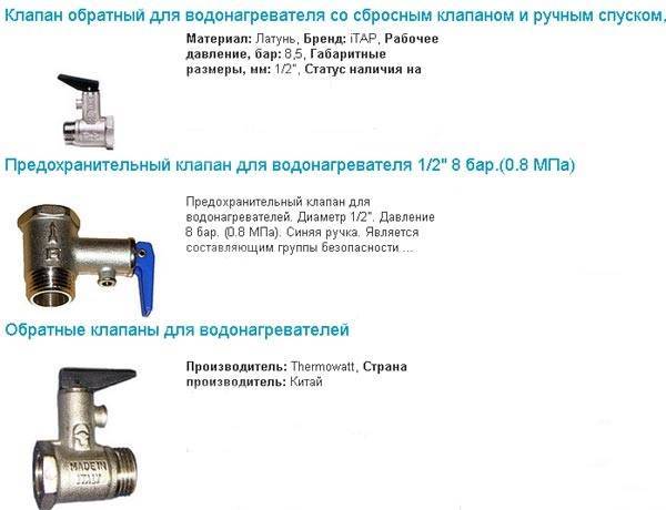 Предохранительный клапан для водонагревателя: принцип работы, разновидности, монтаж