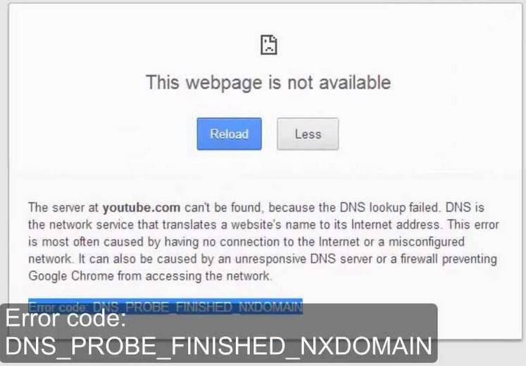 Исправить ошибку dns probe finished no internet на windows