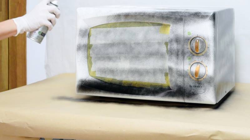 Чем можно покрасить микроволновку внутри если облупилась эмаль: выбор краски