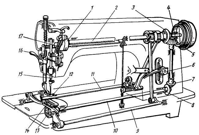 Строение швейной машинки и принцип работы