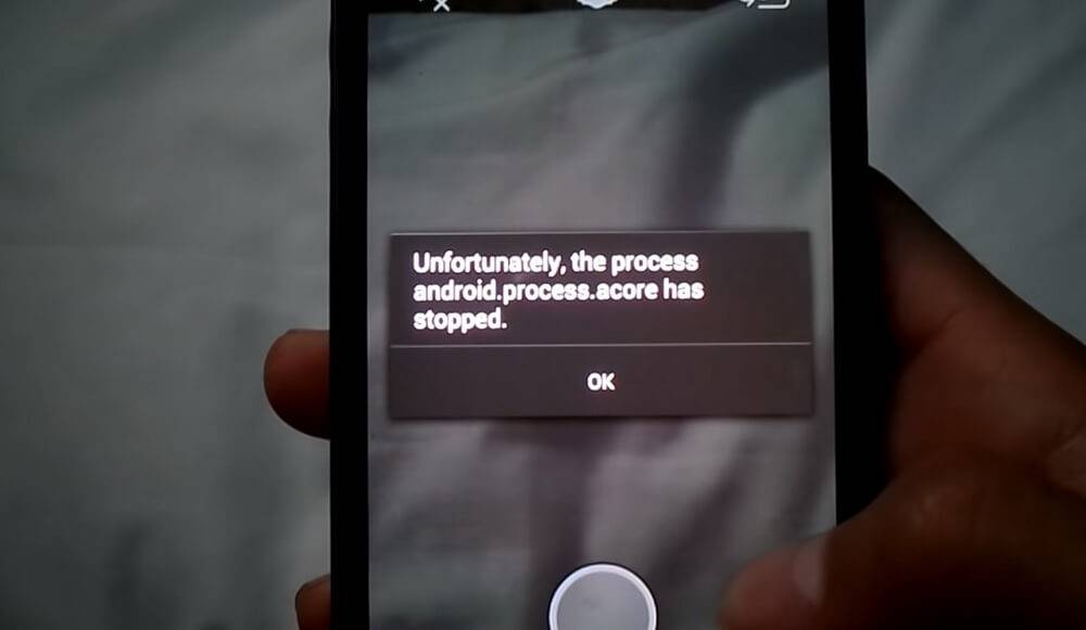 Android process acore произошла ошибка — как исправить