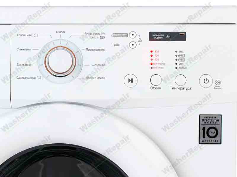 Причины и исправление ошибок на стиральной машинке lg