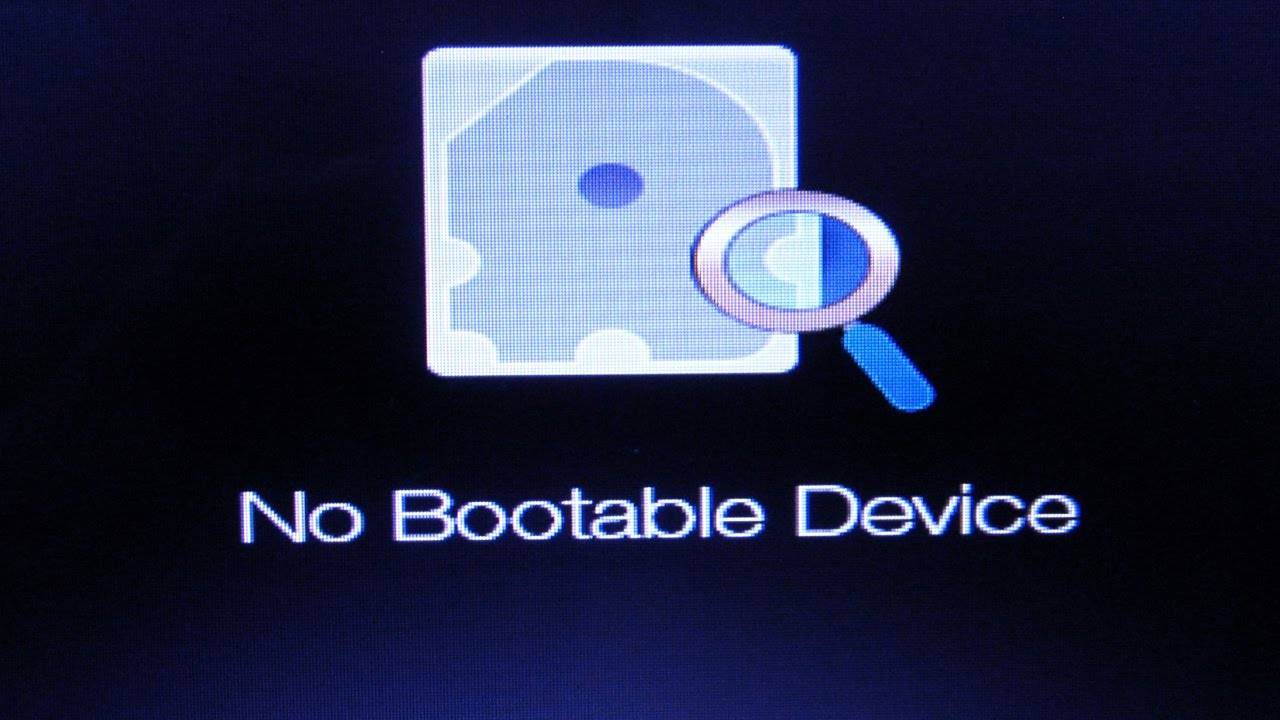 Ошибка no bootable device: почему не найдено загрузочное устройство?