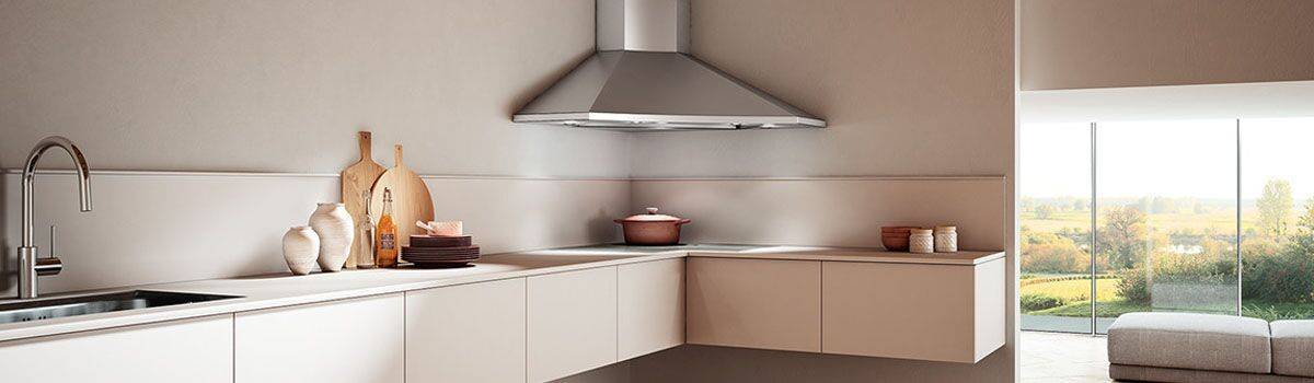 Угловая вытяжка на кухню: дизайн вентиляции в современном интерьере