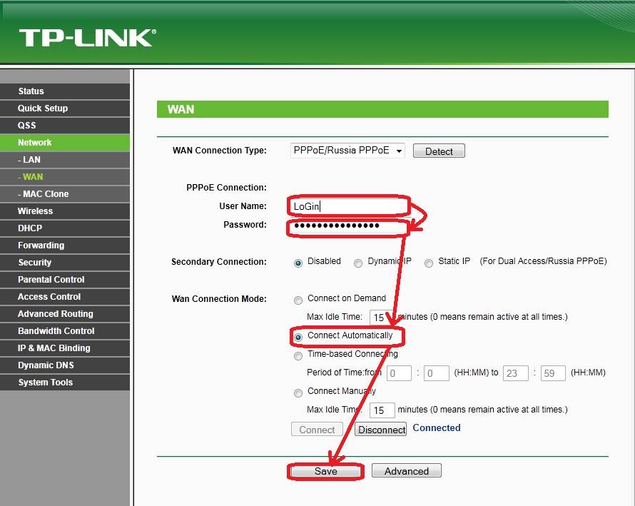 Настройка tp-link tl-wr740n, подключение к интернету и раздача wi-fi