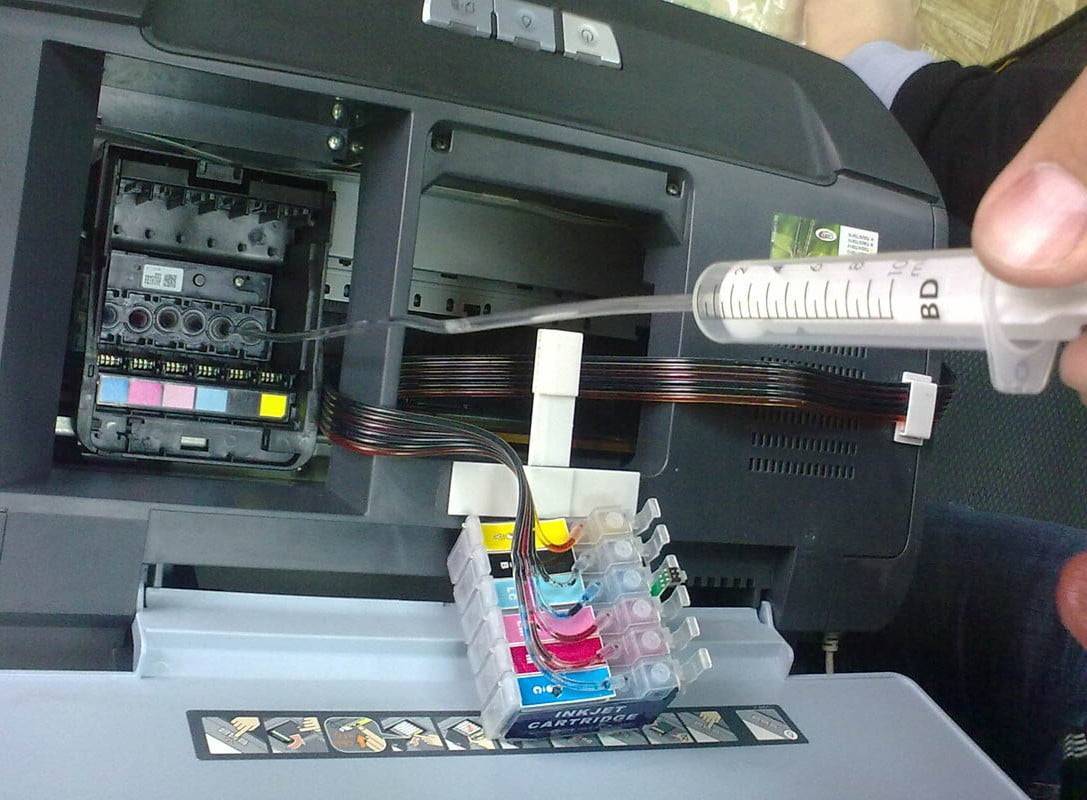 Чем и как почистить принтер hp