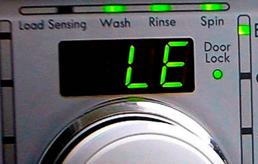 Что означает ошибка le1 (le) на стиральной машине самсунг (samsung)