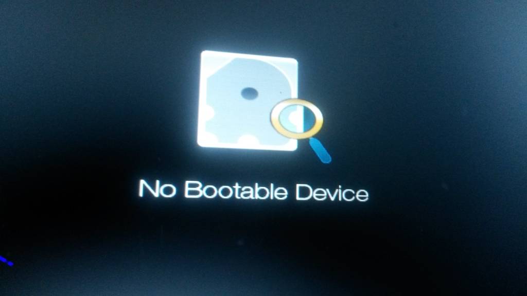 Ошибка no bootable device. почему не найдено загрузочное устройство?