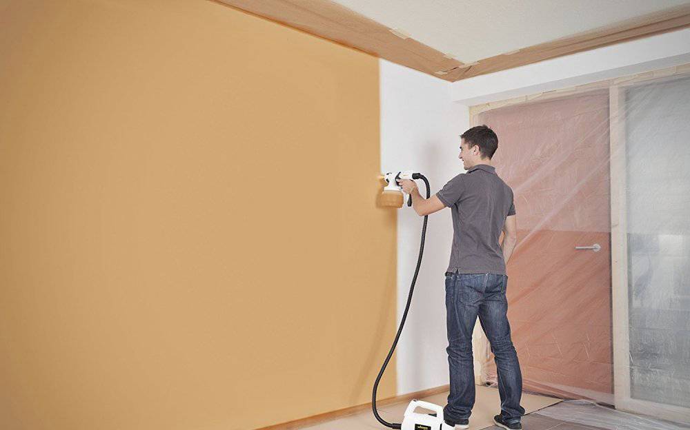 Покраска потолка краскопультом - пошаговая инструкция - блог о строительстве