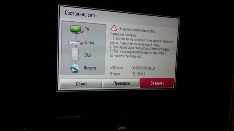 Ошибка сети 3 в телевизоре LG.