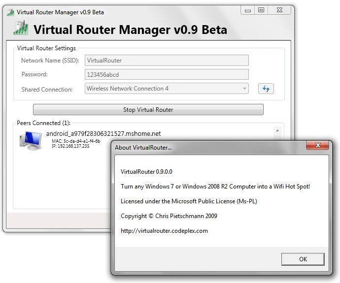 Virtual router скачать бесплатно для windows 10
