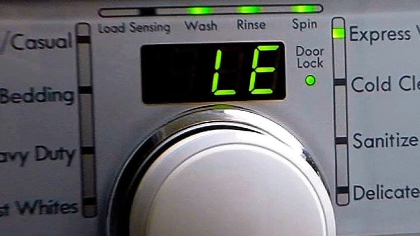 Как быть, если возникла ошибка LE на стиральной машине Samsung